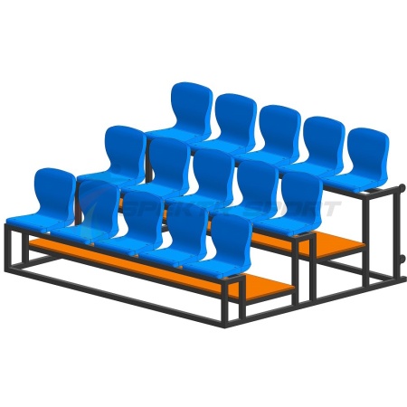 Купить Трибуна мобильная 3 ряда сиденья пластиковые на 15 мест в Вятскиеполянах 